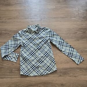 Burberry Kids Plaid Shirt - Cream and Black